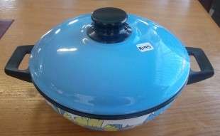 Vintage Enamel Bowl with Lid