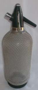 Beautiful Vintage Soda Water Dispenser with wire mesh.