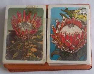 Beautiful Double Pack of Protea Playing Cards