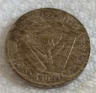 1930  3 Pence South African   Coin