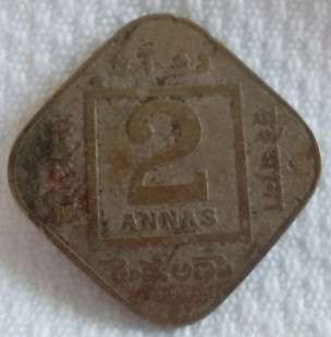 1918   2   Anna   India  Coin