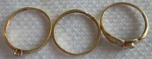 4.0g   9 ct   3 x  Rings