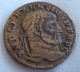 307 - 312 AD  Maxentius Roman Empire Coin.