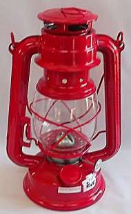 Red Kerosene/Citronella oil Lamp