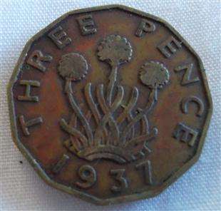 1937  3  Pence  Great Britain  Coin