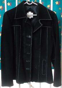 Black  Ladies Suede Leather Jacket