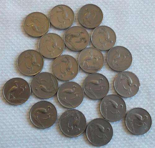1984  Bag of  20  5 cent South Africa Coins