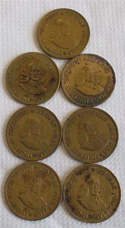 7 x 1 cent  South Africa  coin