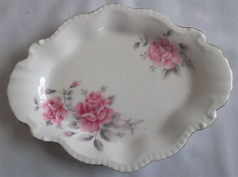 Vintage Oval Genuine Bone China Pin Tray