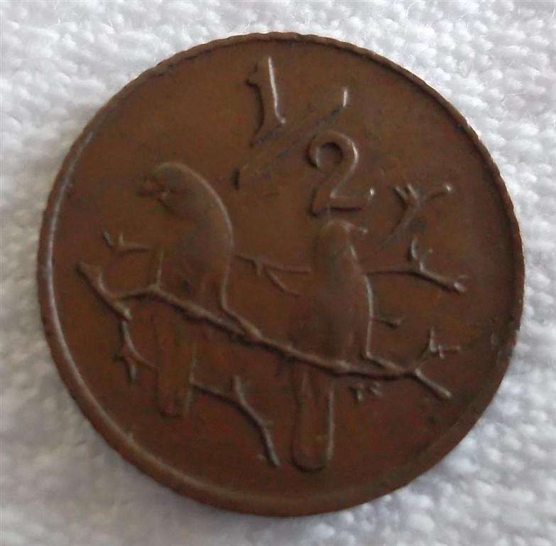 1970 1/2 cent  South African    Coin