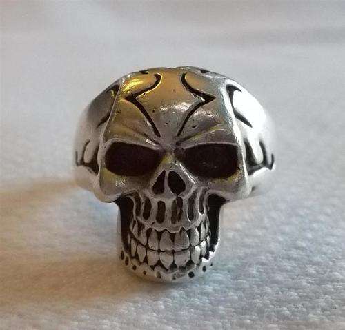 10.8g 925 Silver Skull Ring