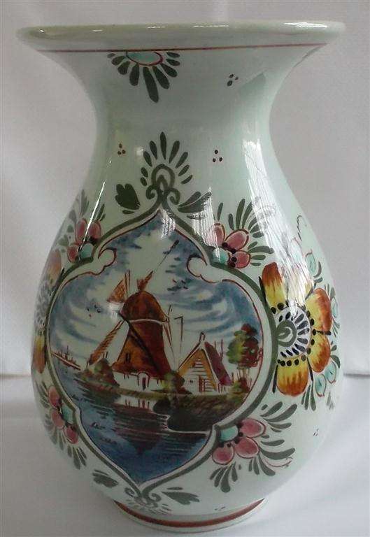 Vintage Hand Painted Delft Vase