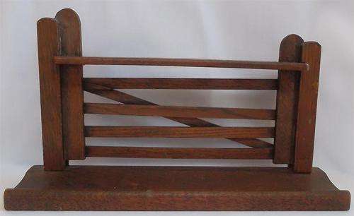 Vintage Oak "Gate" Pipe Holder