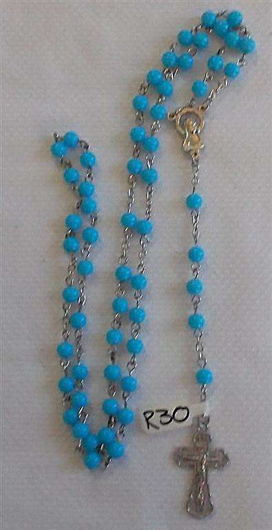 Blue Bead Rosary