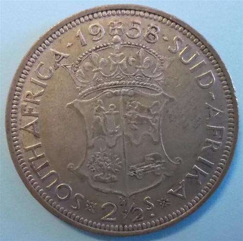 1958   21/2 Shilling South Africa  Coin.