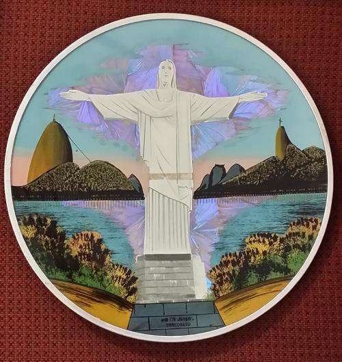 DECO RIO DE JANEIRO BUTTERFLY WINGS CHRIST WALL PLATE