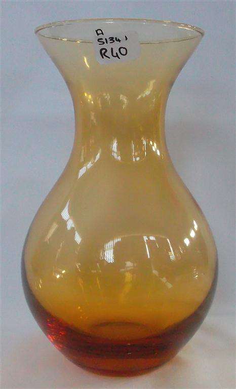 Collectable Amber   Glass Vase