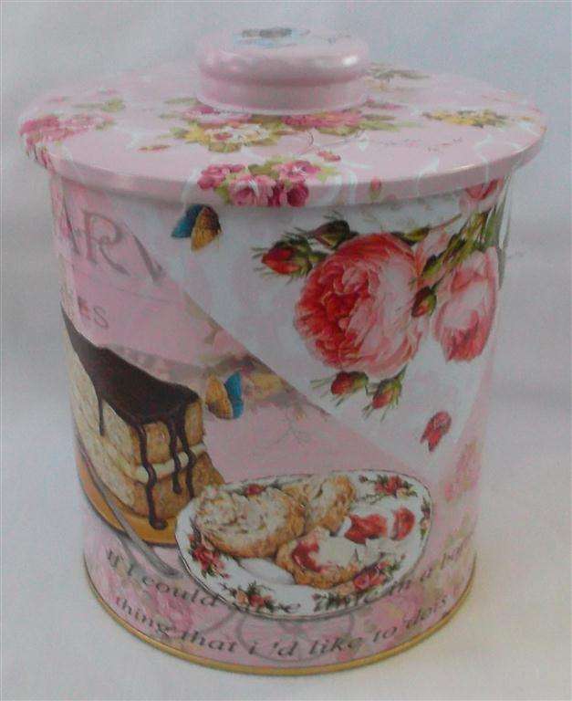 Collectable Round Metal Cookie Tin