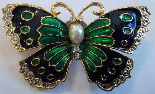Beautiful Enamel Butterfly  Brooch