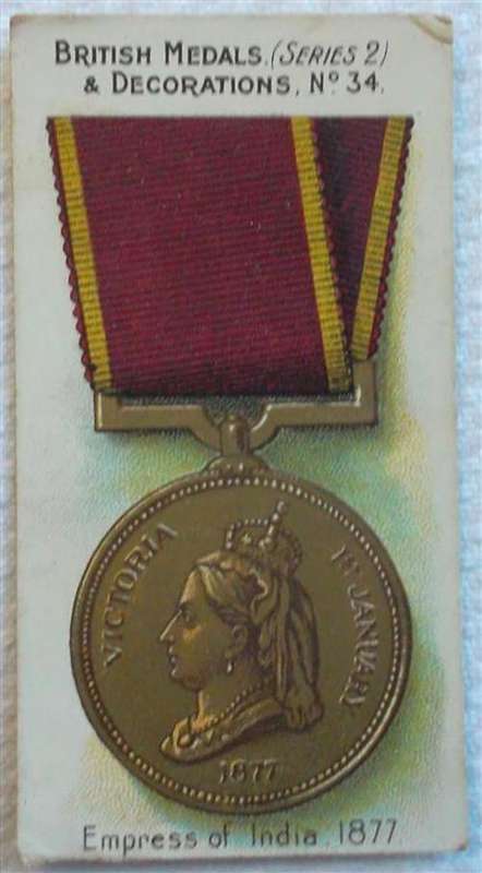 1905  British Medals and Decorations  Series....Cigarette Cards