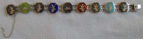 Sterling Silver  Niello Filigree dancers Bracelet