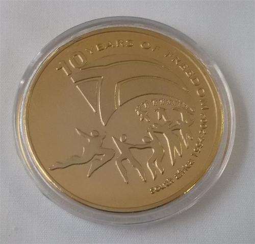 Nelson Mandela coin/medal 10 years of freedom