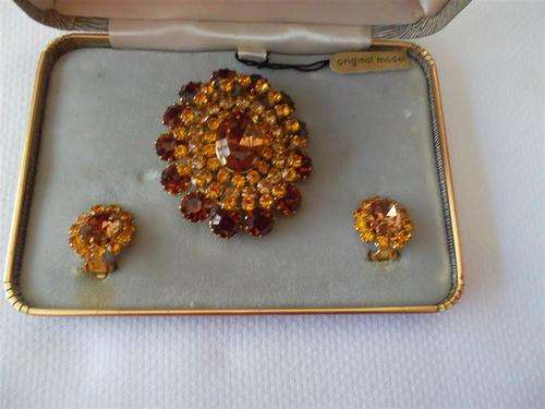 Brooch and Earring Set