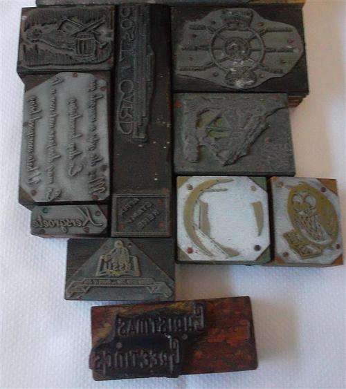 Vintage Letterpress  Printing  Blocks