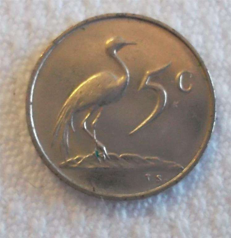 1979 5 cent South African  coin