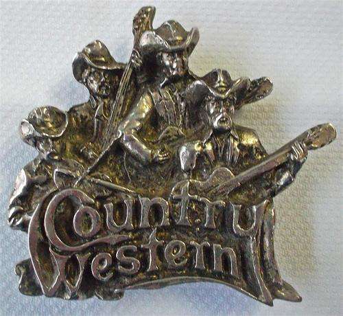 Pewter? Country Western Belt Buckle.
