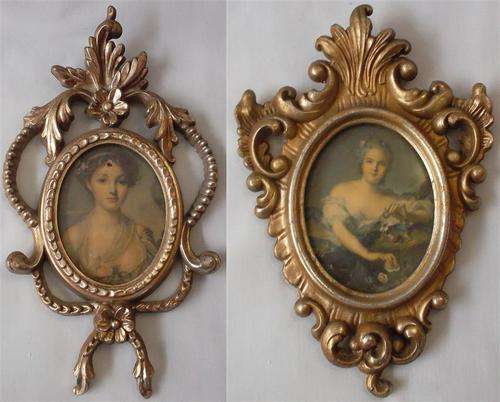 Set of 2 Gold colour Roberta Wood Pictures