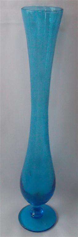 Slim Blue Glass Vase