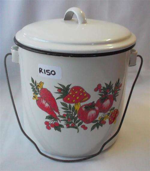 White  Enamel Billy Can