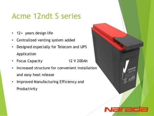 Narada 12V 200Ah deep cycle solar AGM battery 12NDT200, DEMO LIKE NEW
