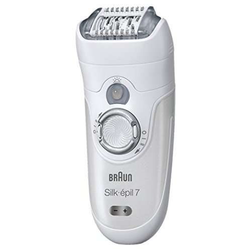 BRAUN SILK-EPIL 7 , EPILATOR, RECHARGABLE, WET&DRY, 2 HEADS CAPS, WITH LED LIGHT,