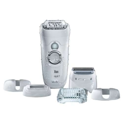 BRAUN SILK-EPIL 7 , EPILATOR, RECHARGABLE, WET&DRY, 2 HEADS CAPS, WITH LED LIGHT,
