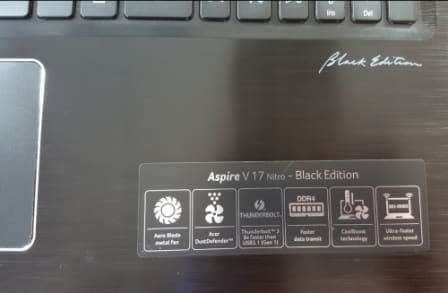 Acer V17Nitro GAMING LAPTOP Black Edition i7-7700HQ 2.80 GHz Nvidia GTX 1050Ti 4GB Graphics (READ)