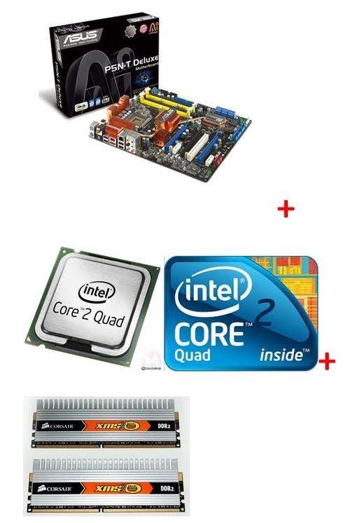 ASUS MOTHERBOARD P5N-T DELUXE G, CORE 2 QUAD 2.4 GHz, 2 GB EXTREME GAMING RAM, VERY GOOD CONDITION