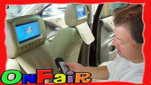 2 x Car DVD Headrest - GREY - 7" LCD Screen, USB,Brand new 8gb sd Game card, Video, DEMO