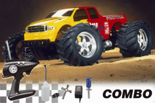 Protech Enigma XTR, Nitro, 1.8 Scale, 4x4, Monster Truck, Powerful & high torque RG-27 4.4cc engine.