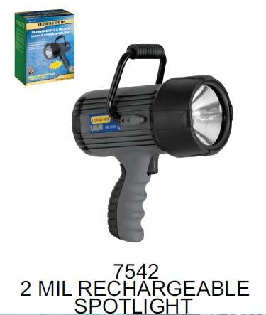 LEISURE QUIP RECHARGEABLE 1 MILLION CANDLE POWER SPOTLIGHT\TORCH 12V OR MAINS ADAPTER
