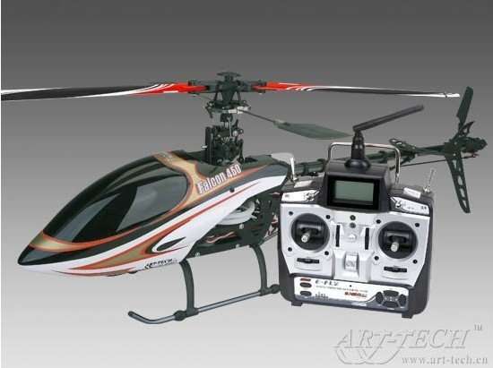 ART-TECH FALCON 450 R\C 3D HELICOPTER, 6 CHANNEL, 2.4 GHZ RADIO, READY TO FLY, ALL BAT, CHARGERS INC
