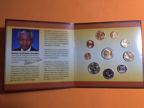 2008 Mandela Signed R5 Commemorative Coin Set -COA- relisted due to time waster.