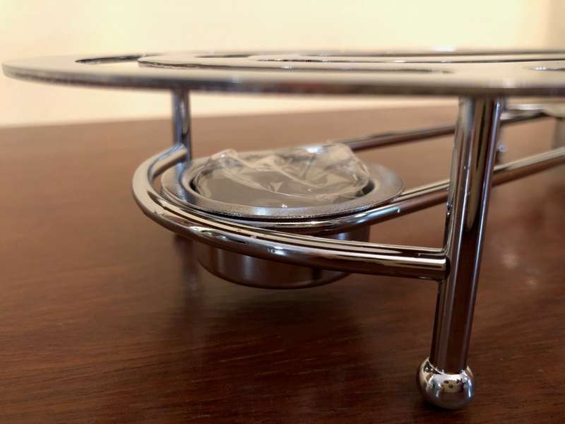 Tea Light Hot Plate Food Warmer Chrome