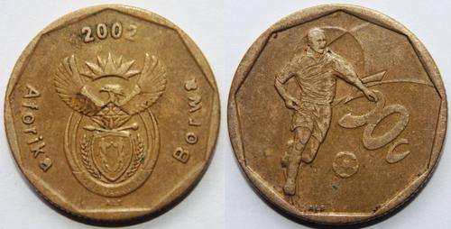 2002 SA Soccer 50c coins CRAZY R1 START