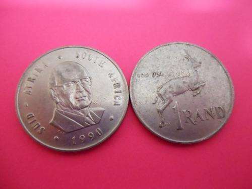 1990 PW BOTHA R1 COIN