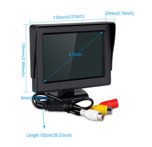 4.3" Digital RearView TFT Monitor