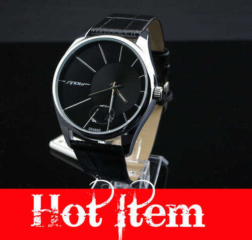 Sinobi Mens Black Style Business Watch***SIZZLING HOT***