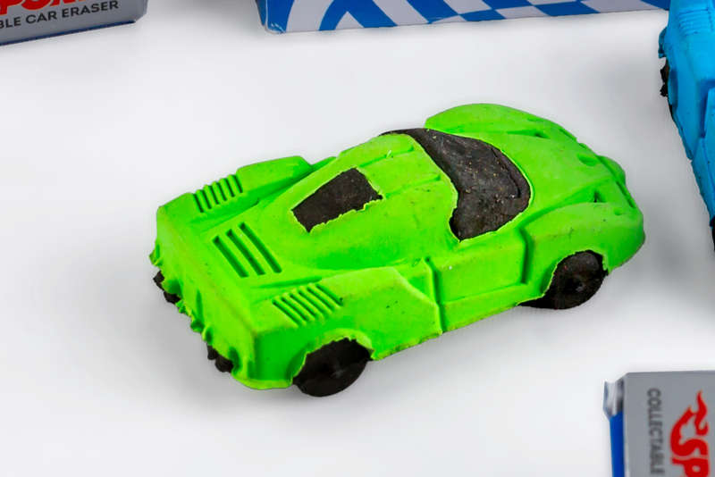 Doms sports car eraser coloured and sented eraser 12 in a Box