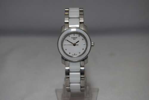 TISSOT T-TREND CERA WHITE CERAMIC DIAMOND LADIES WATCH